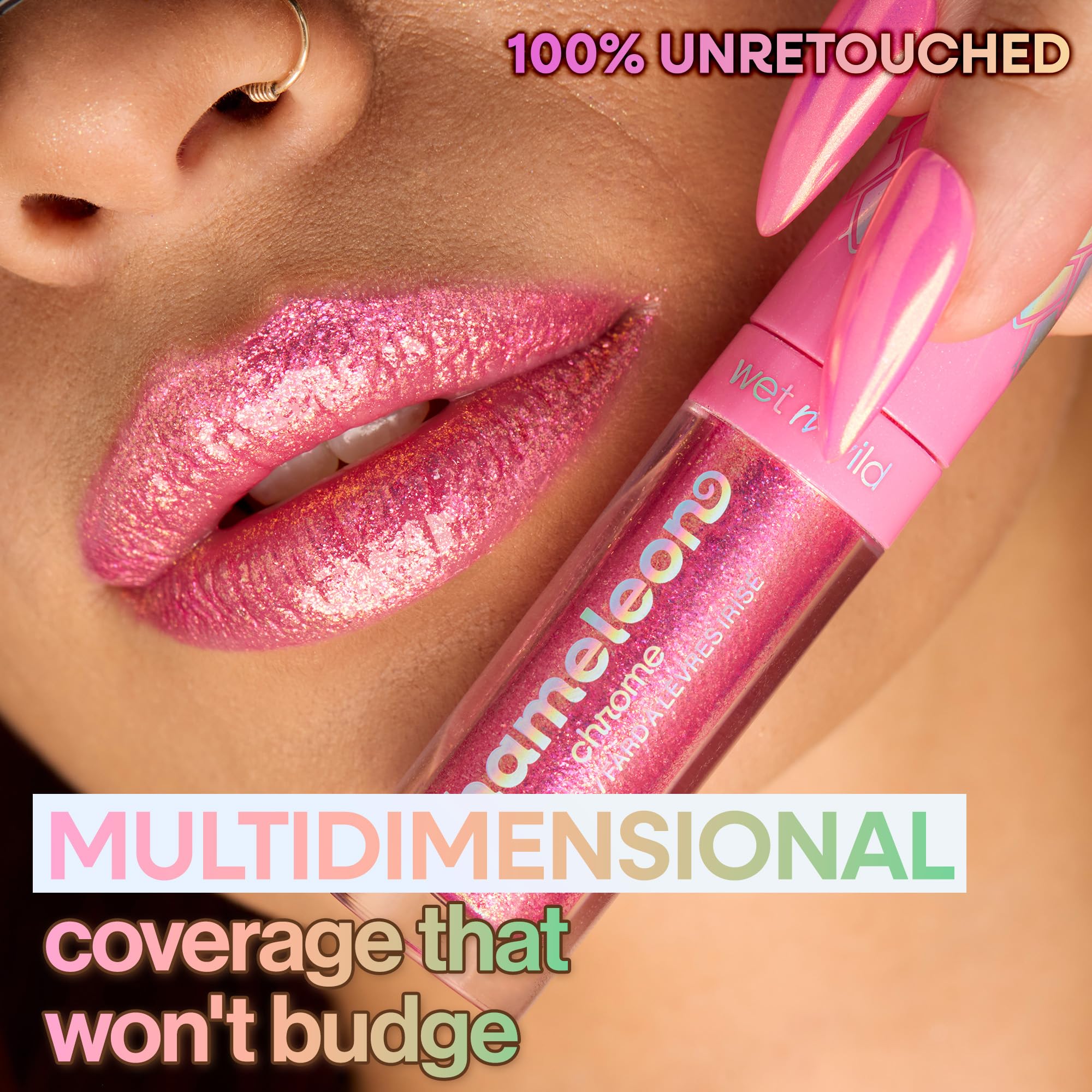 wet n wild Chameleon Chrome Lip Foil, brillo de larga duración para salidas nocturnas.