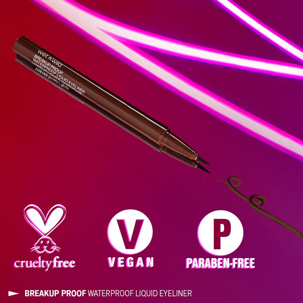 wet n wild Mega Last Breakup Proof eyeliner cruelty-free packaging emphasis