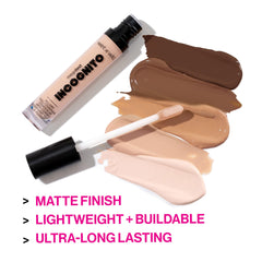 Wet n Wild Incognito concealer applying stroke demonstrates buildable coverage for blemish concealment.