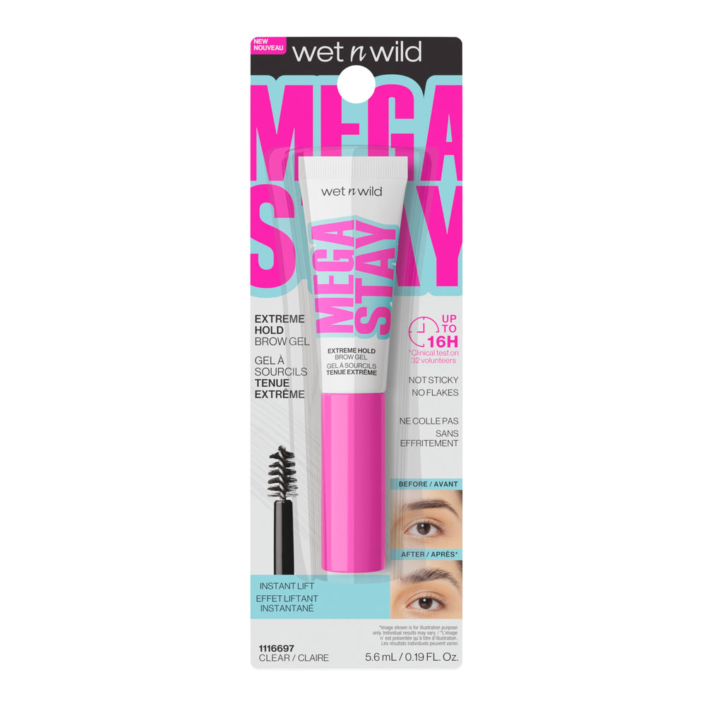 Wet n Wild Mega Stay Extreme Hold Brow Gel hand applying with small brush