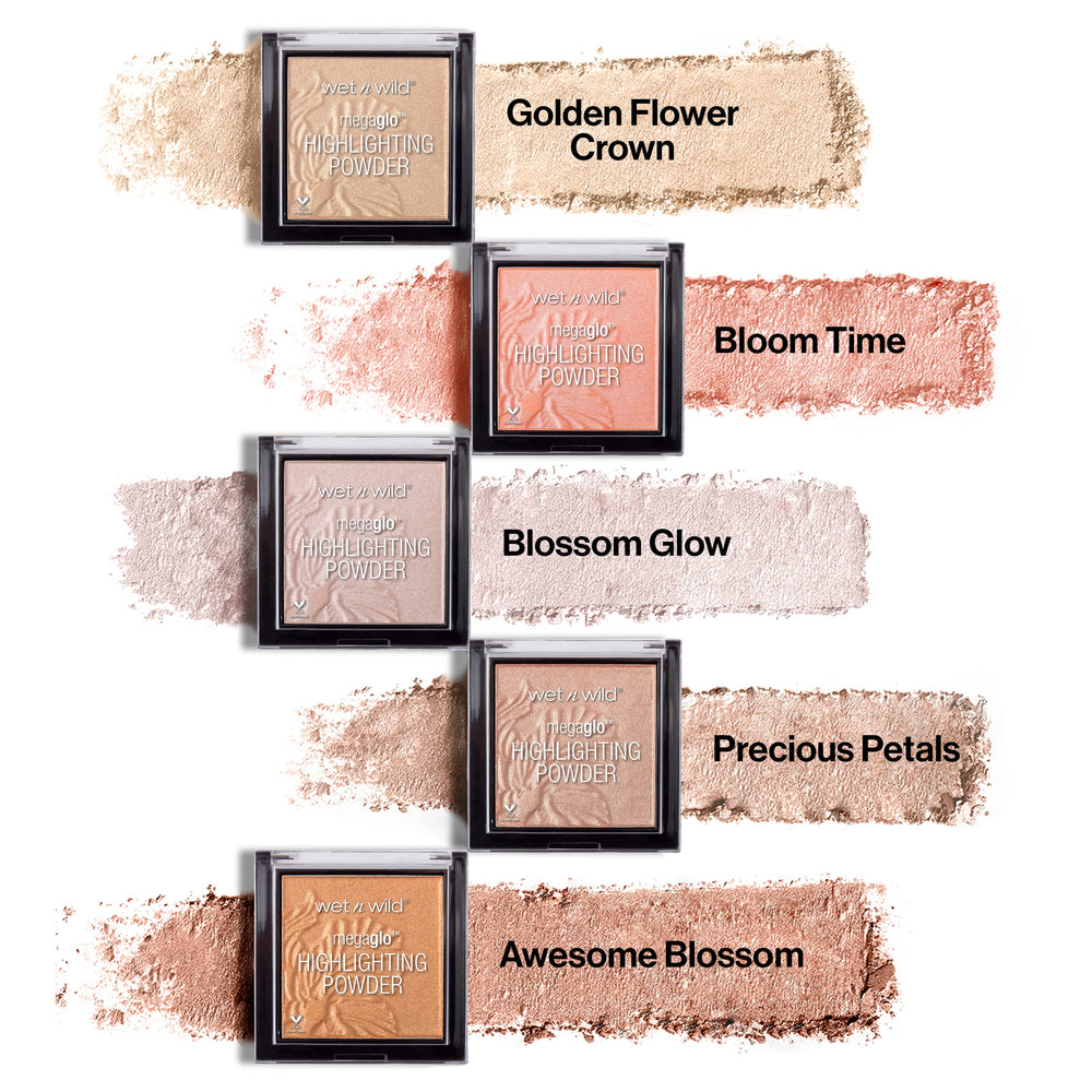 Wet n Wild MegaGlo compact top-down view highlights airy powder texture
