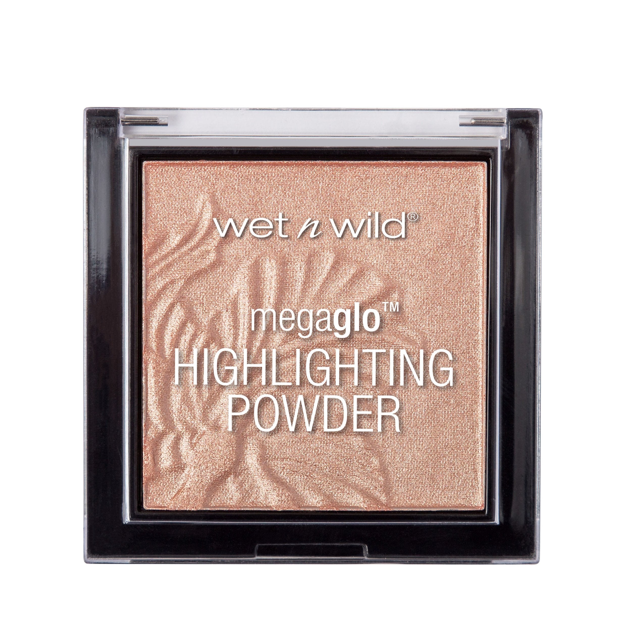 Wet n Wild MegaGlo highlighting powder compact closeup for luminous, buildable glow.