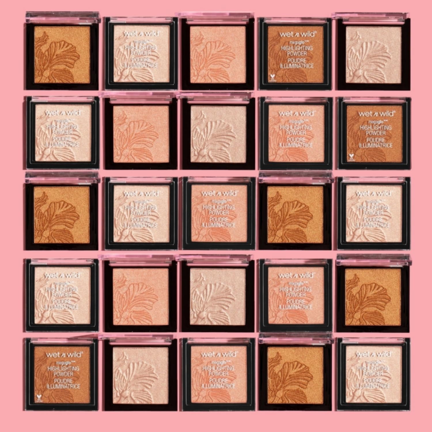 wet n wild MegaGlo compact detail showing sleek packaging