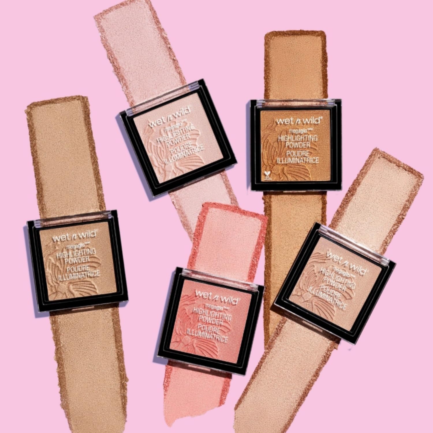 wet n wild MegaGlo pressed highlighter veil on skin