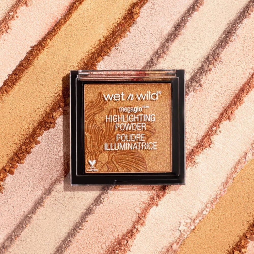Wet n Wild MegaGlo rose-gold blossom glow on the skin