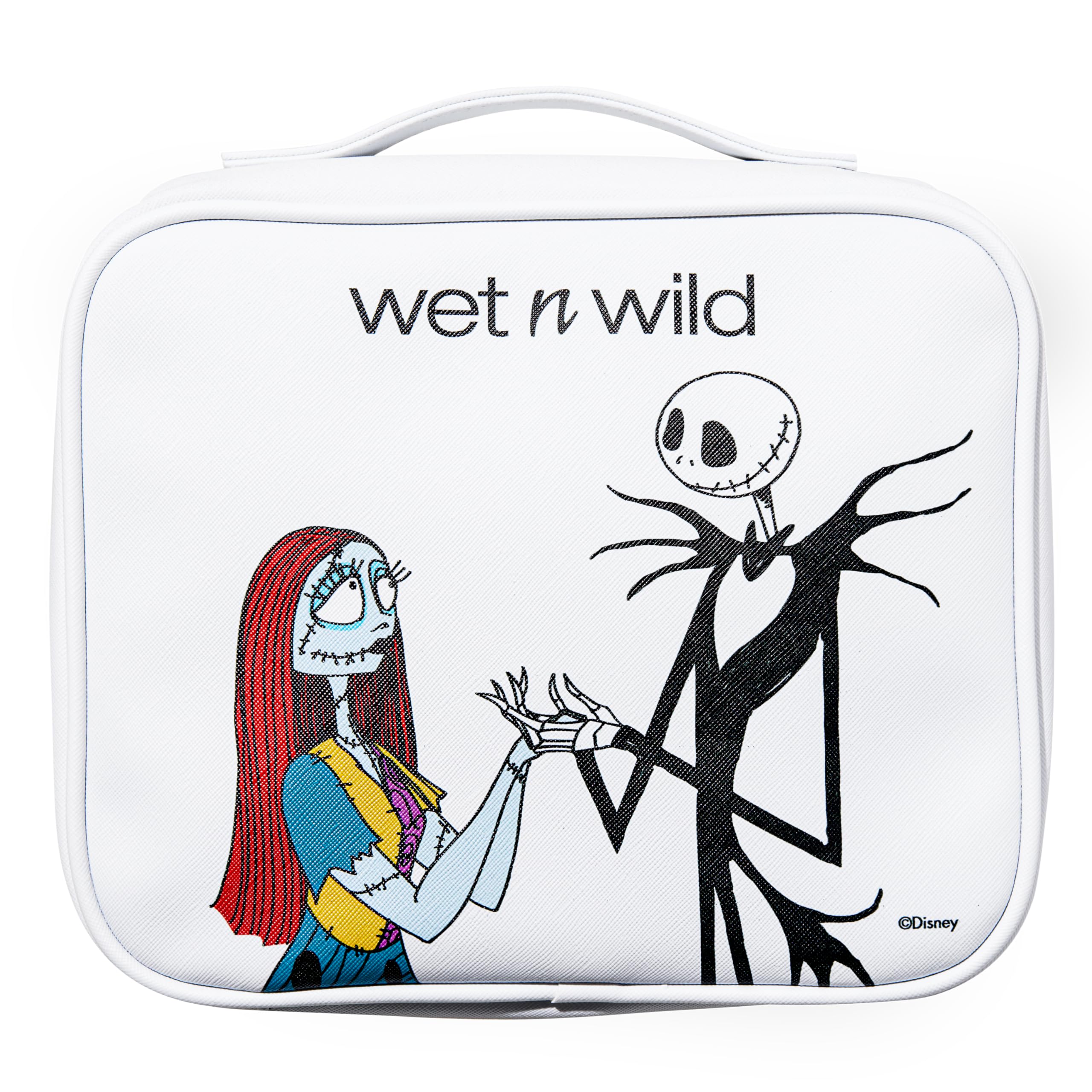Iconic Jack and Sally artwork adds collectible appeal to your daily makeup routine.