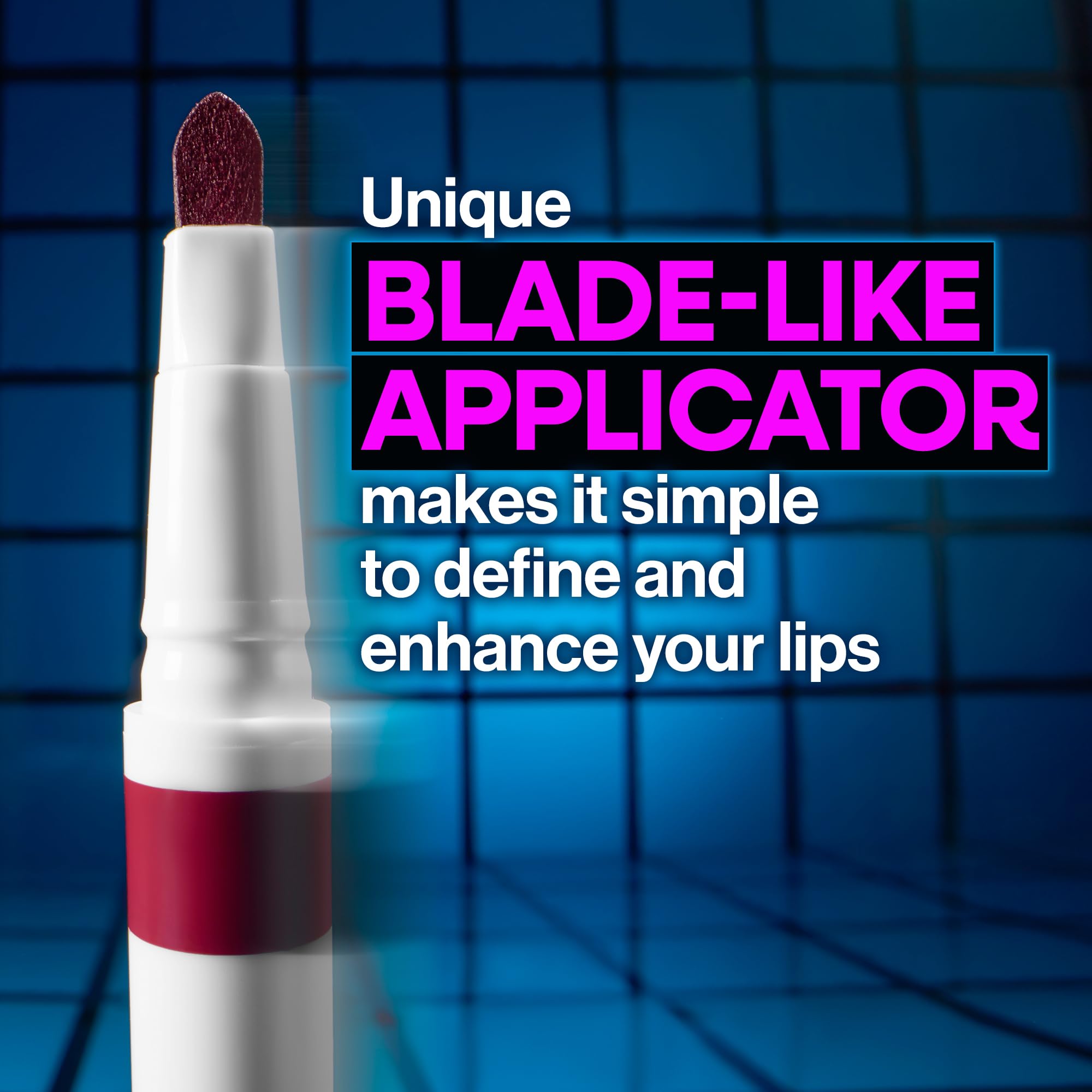 Close-up of the blade-like tip for sharp lip lining with Wet n Wild Perfect Pout.