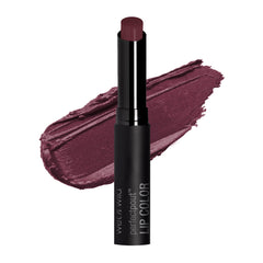 wet n wild Perfect Pout Lipstick in dark red swatch for bold, long-lasting color