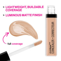 Concealer Wet n Wild Photo Focus tono claro beige, muestra tono uniforme