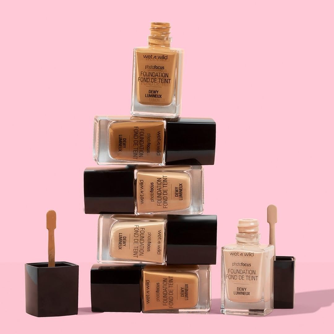 Packaging and branding of Wet n Wild Photo Focus Dewy Foundation
