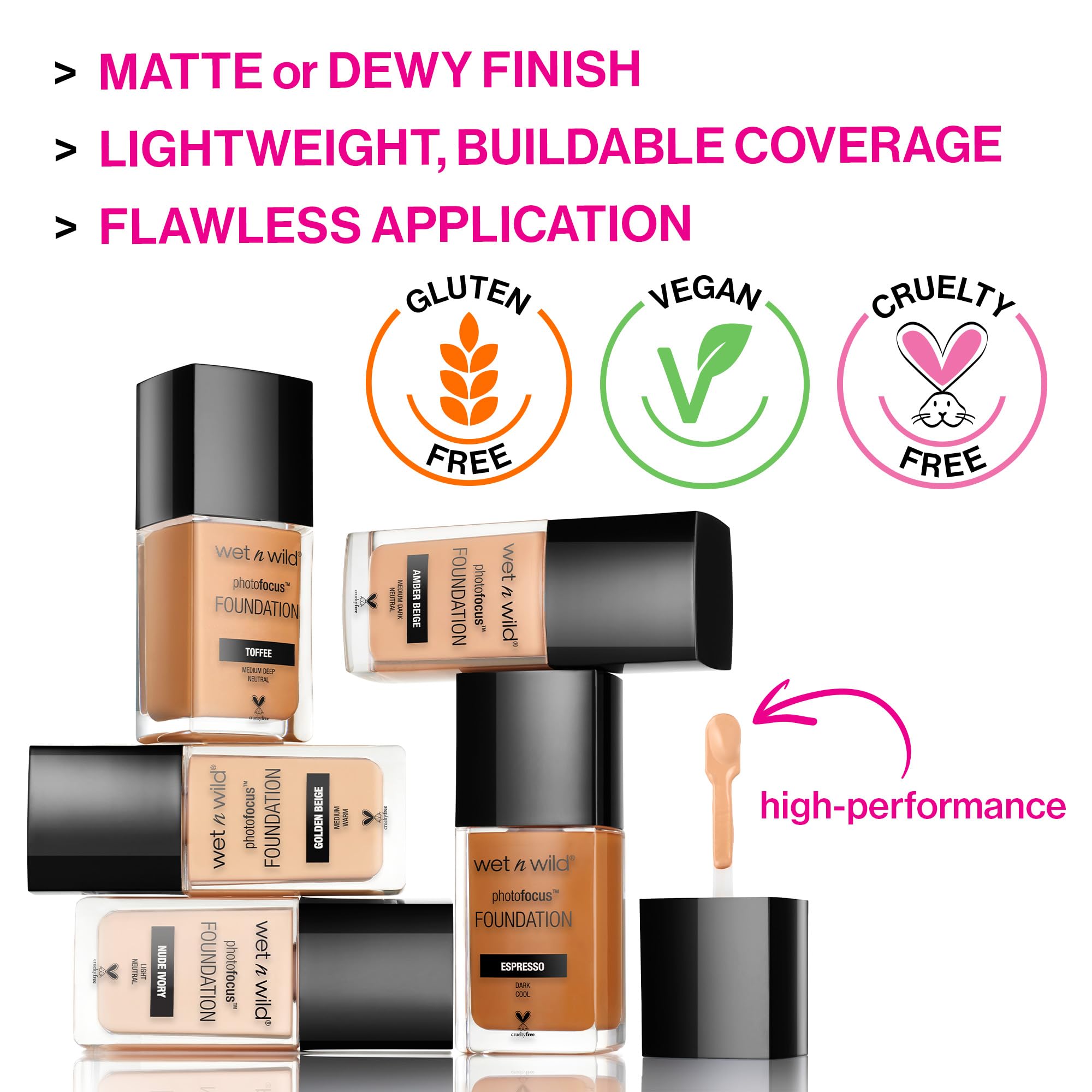 wet n wild foundation glow on model under natural light