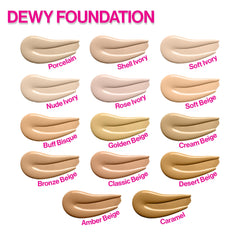 wet n wild Photo Focus Dewy Liquid Foundation texture close-up showing blurred pores