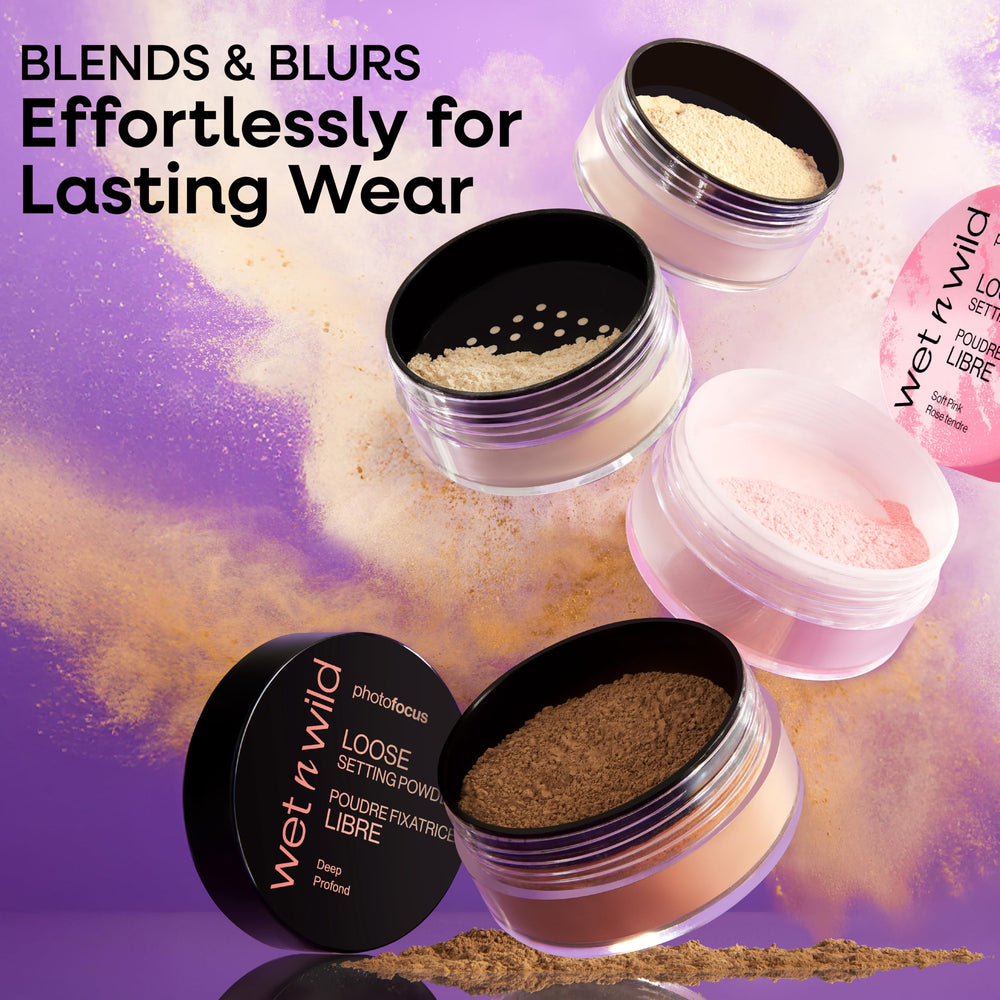 Wet n Wild Photo Focus loose setting powder baking action helps set makeup for longer wear
