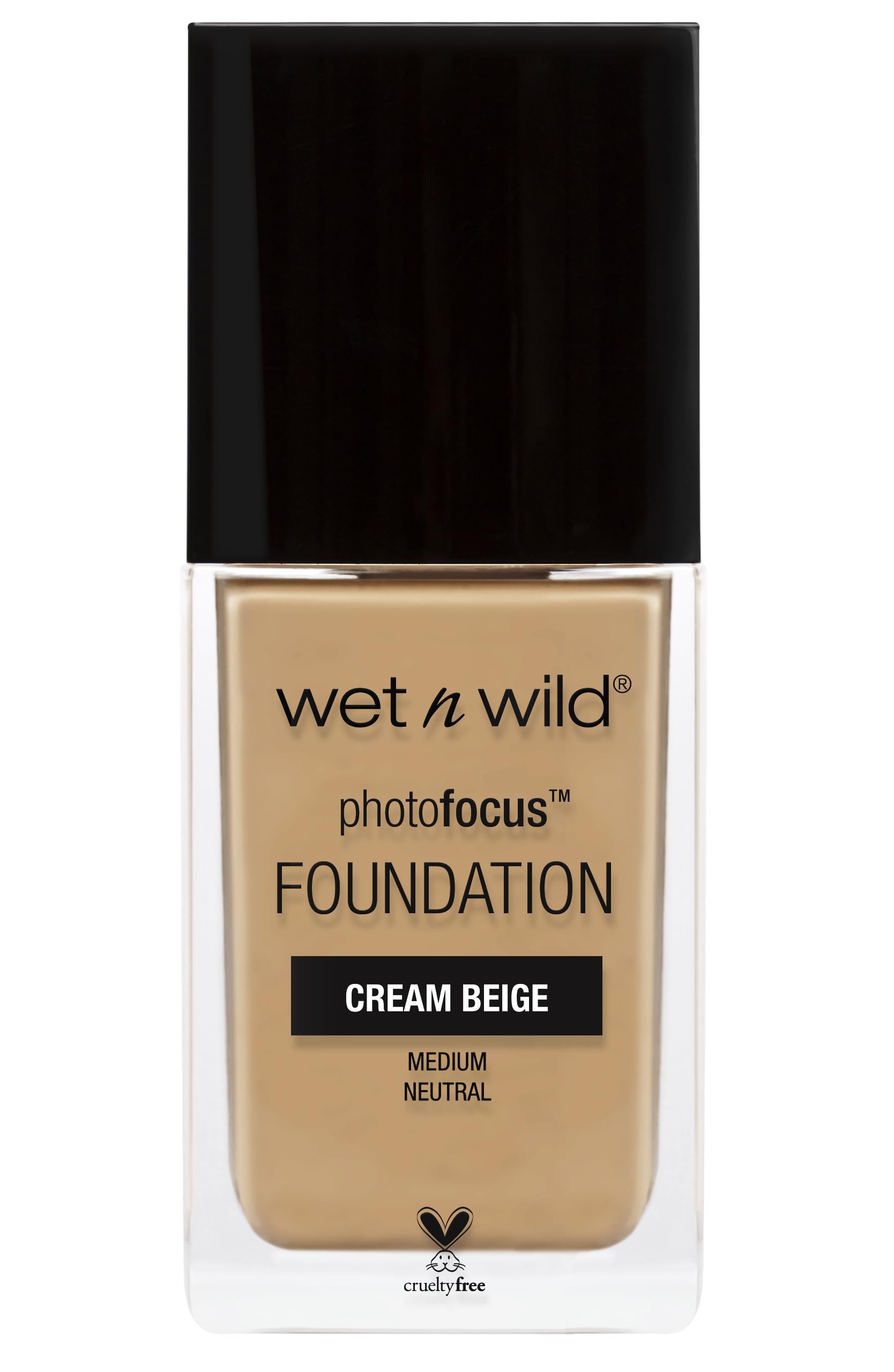 Wet n Wild Photo Focus matte foundation bottle for camera-ready skin.
