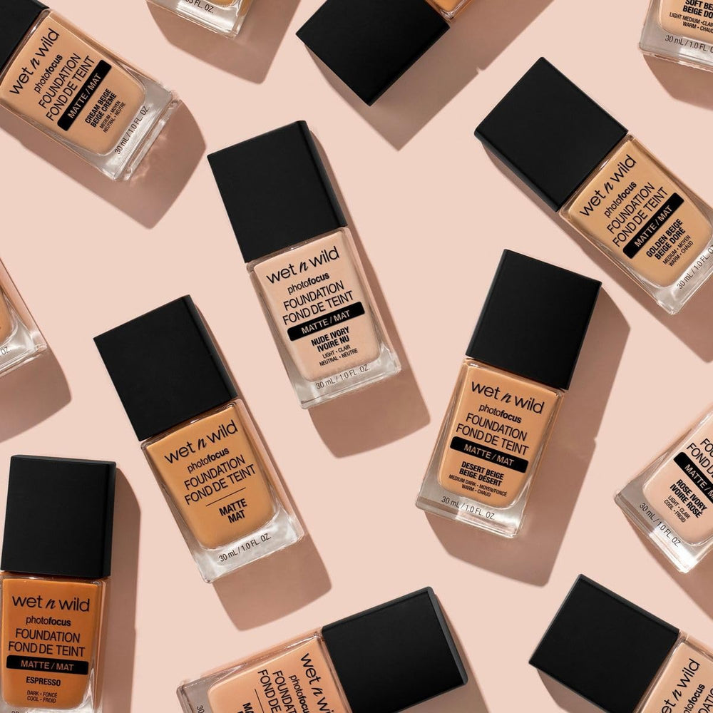 Wet n Wild matte foundation finish delivers soft-focused skin.