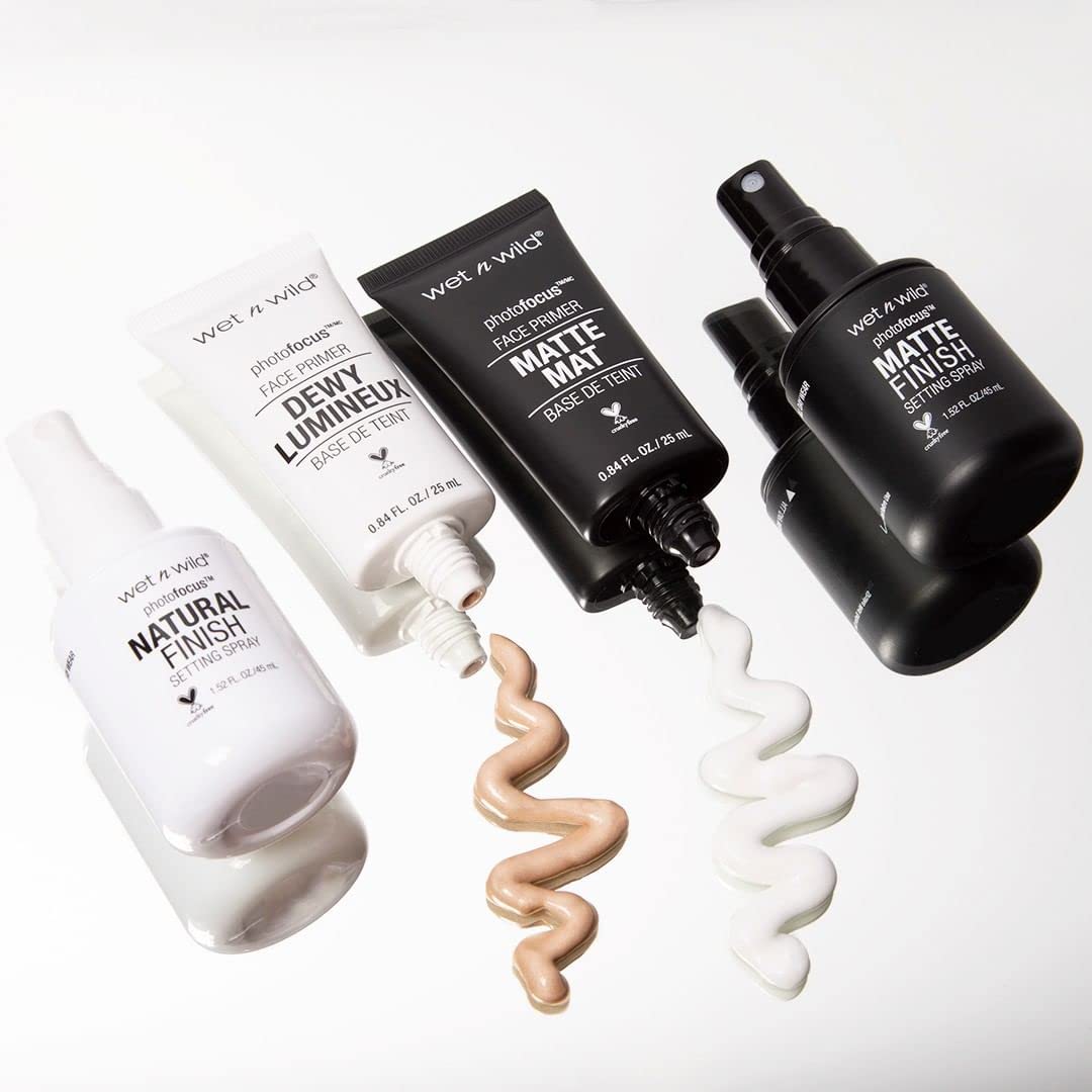 wet n wild Photo Focus Primer, empaque elegante para rutina de maquillaje