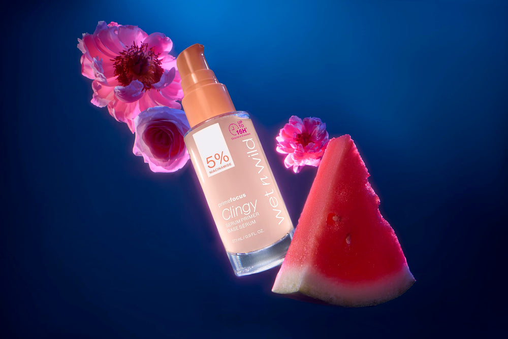 Wet n Wild Prime Focus serum packaging closeup with cruelty-free badge.