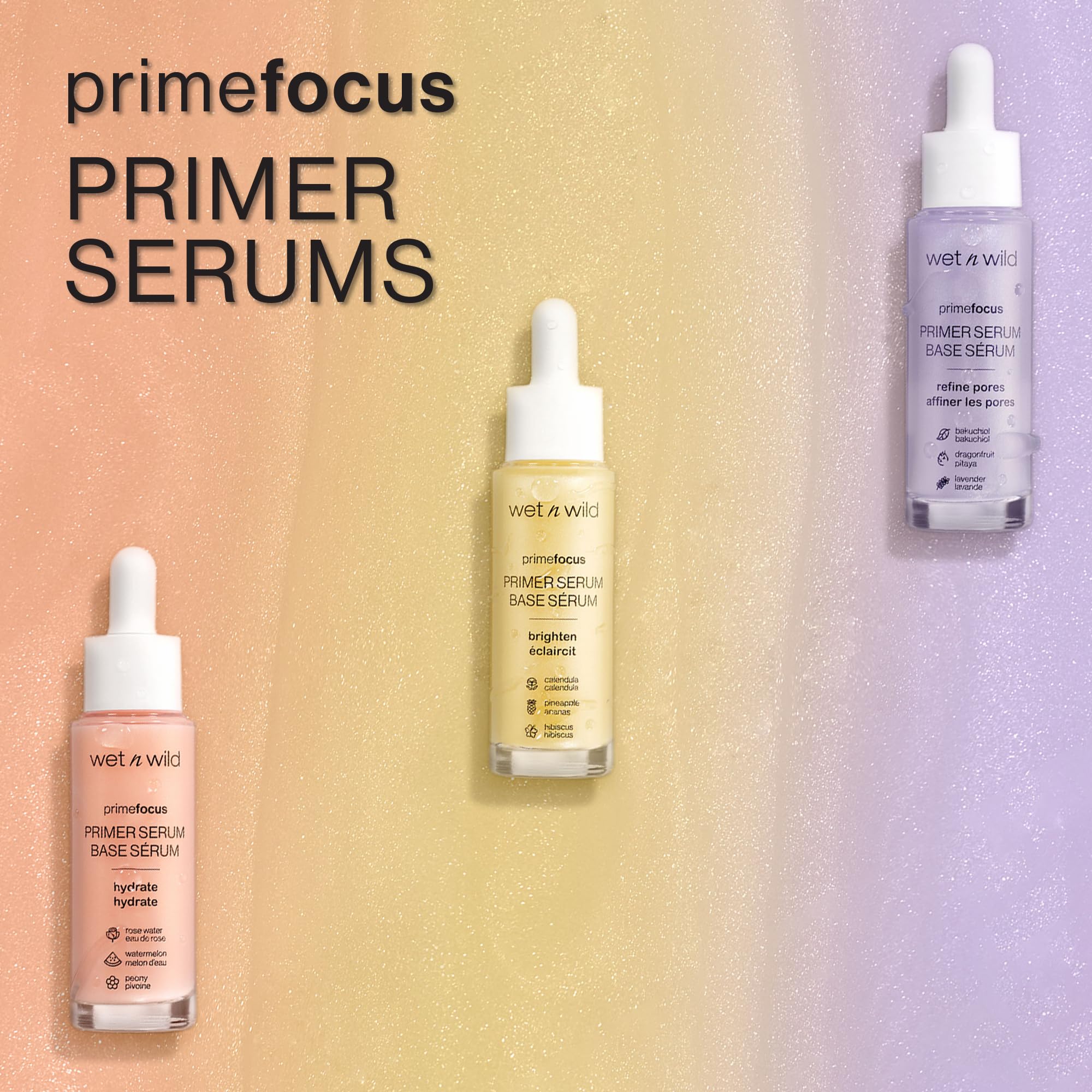 Prime Focus Primer Serum, té verde para sensación fresca y ligera.