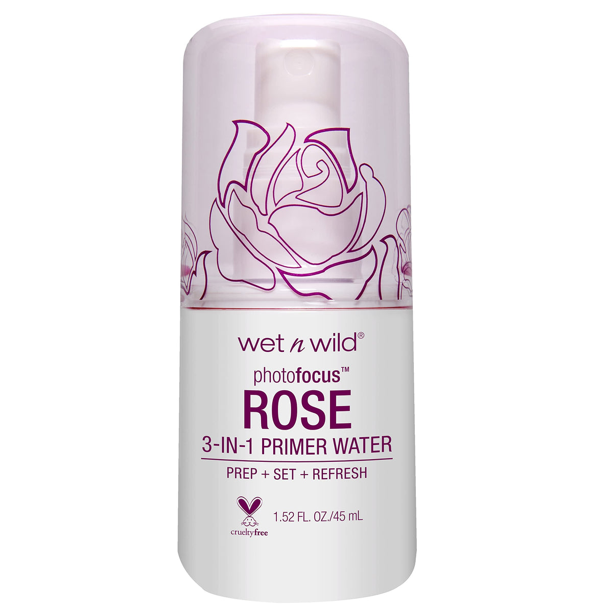 wet-n-wild Photo Focus Primer Water: botella rosa para hidratación rápida en la piel