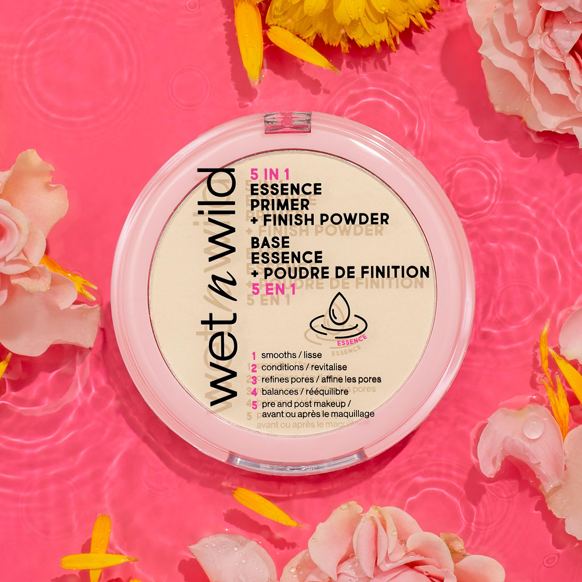 wet n wild soft-focus finish on model highlights refined skin texture