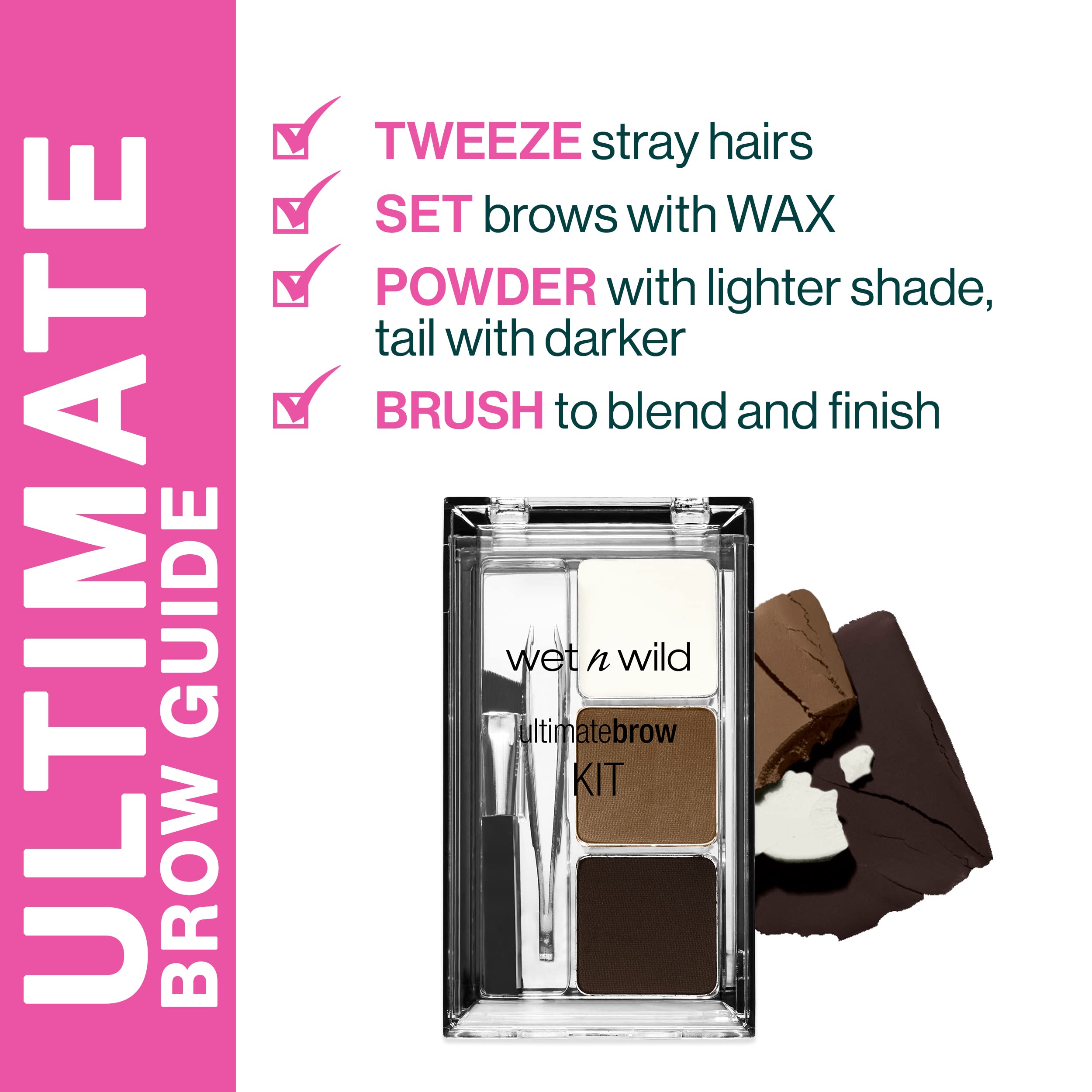 wet n wild brow powder dark brown ready for natural filling