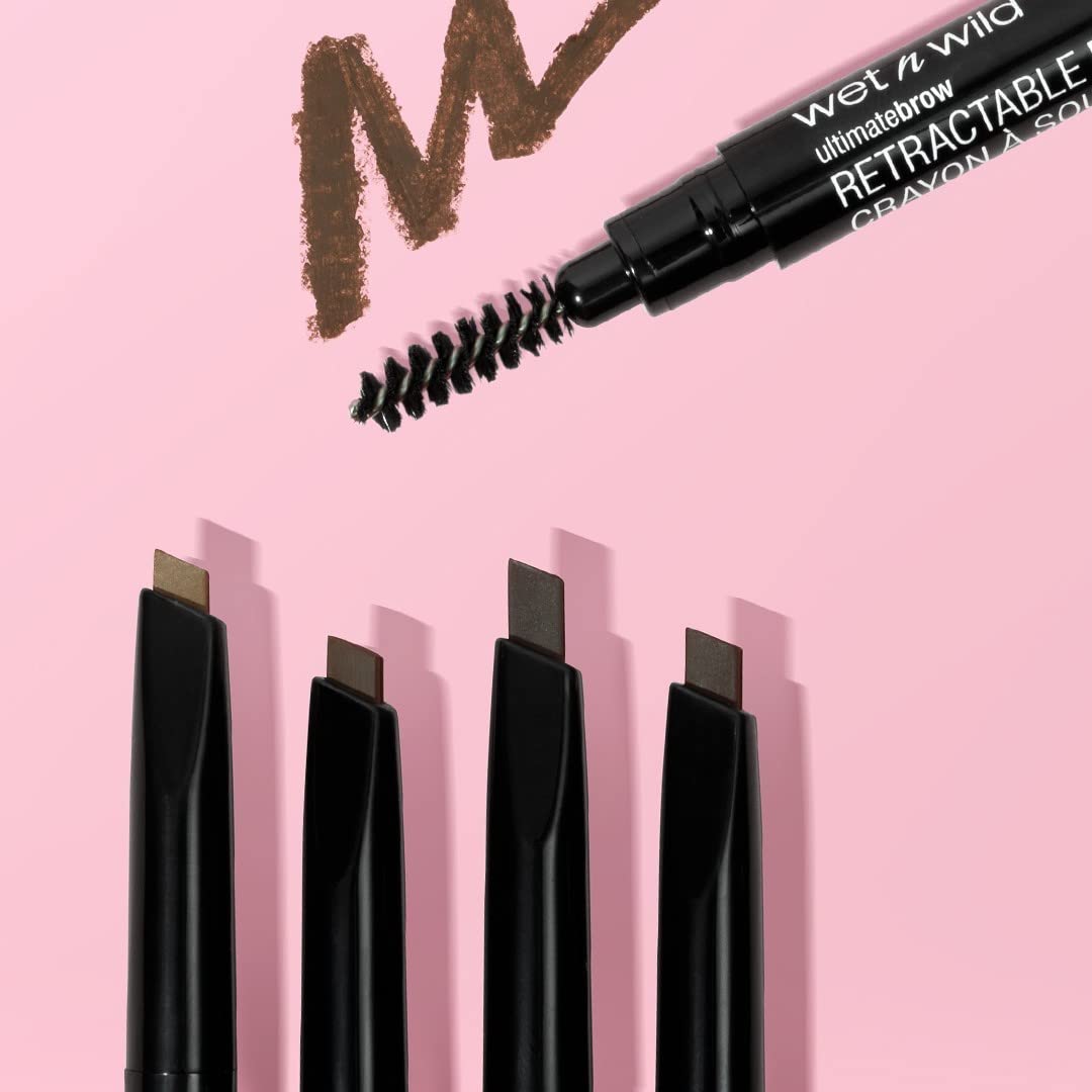 wet n wild Ultimate Eyebrow Retractable Pencil compact for travel and touch-ups.