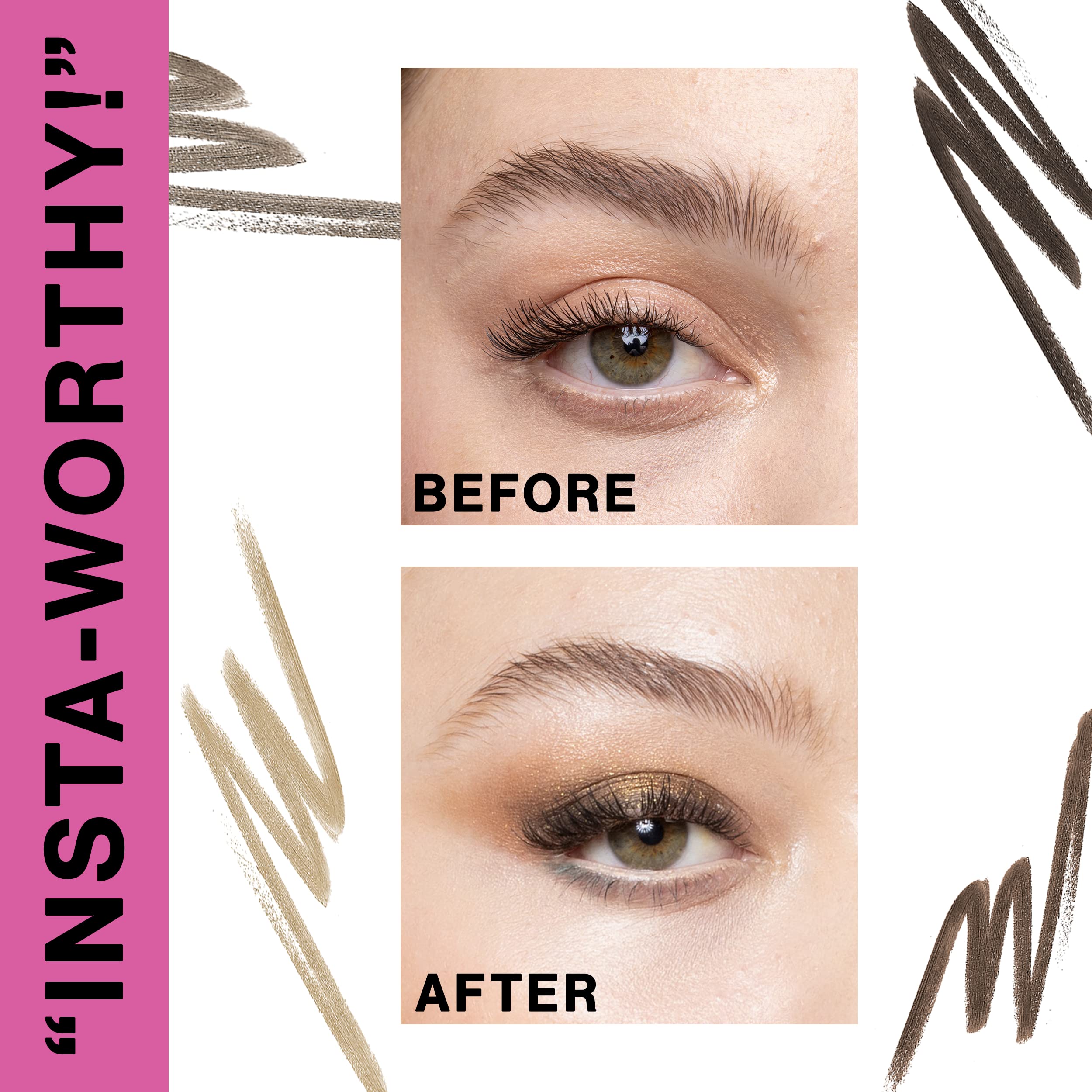 wet n wild Ultimate Eyebrow Retractable Pencil triangular tip creates precise hair-like lines.