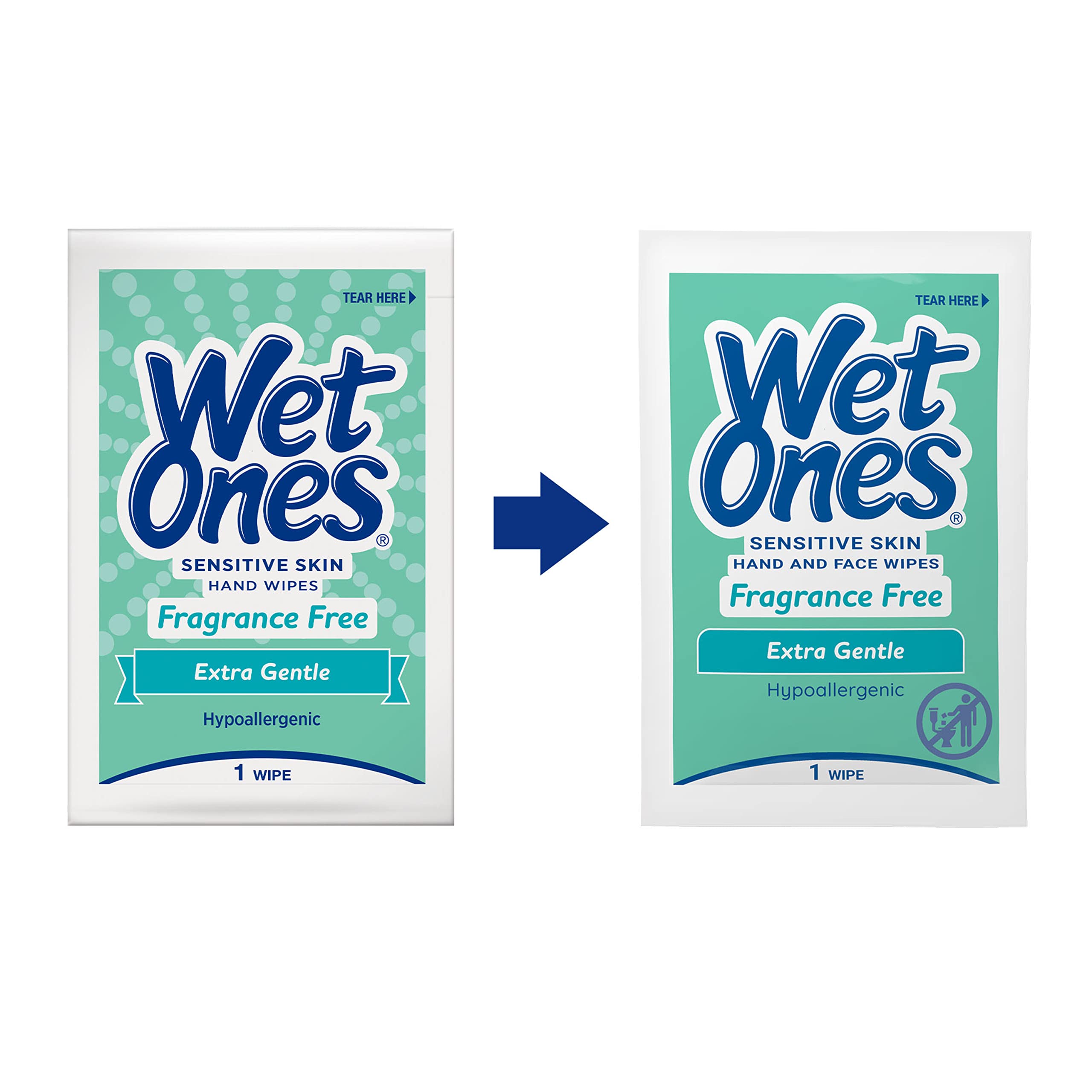 Wet Ones sin fragancia, toallitas para piel sensible sin perfume