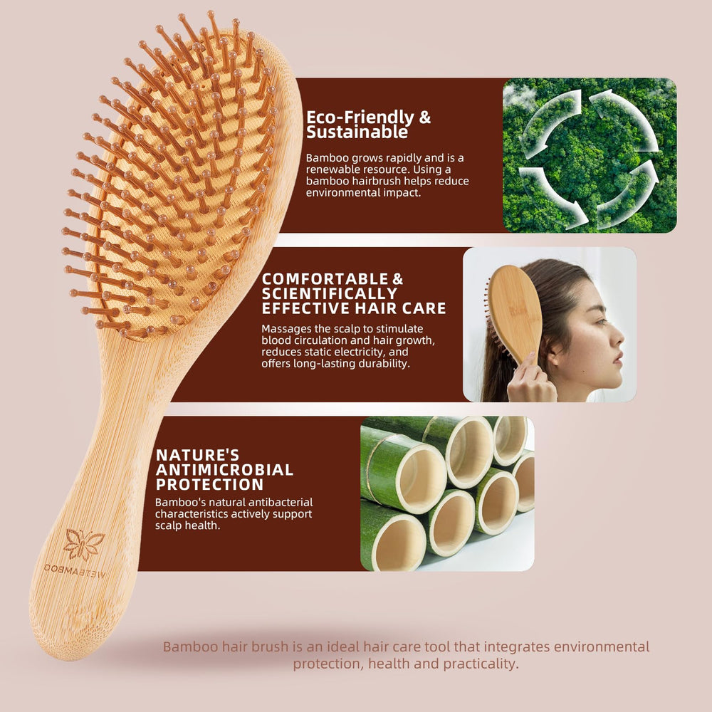 WetBamboo scalp massage bristles provide relaxing, subtle stimulation.