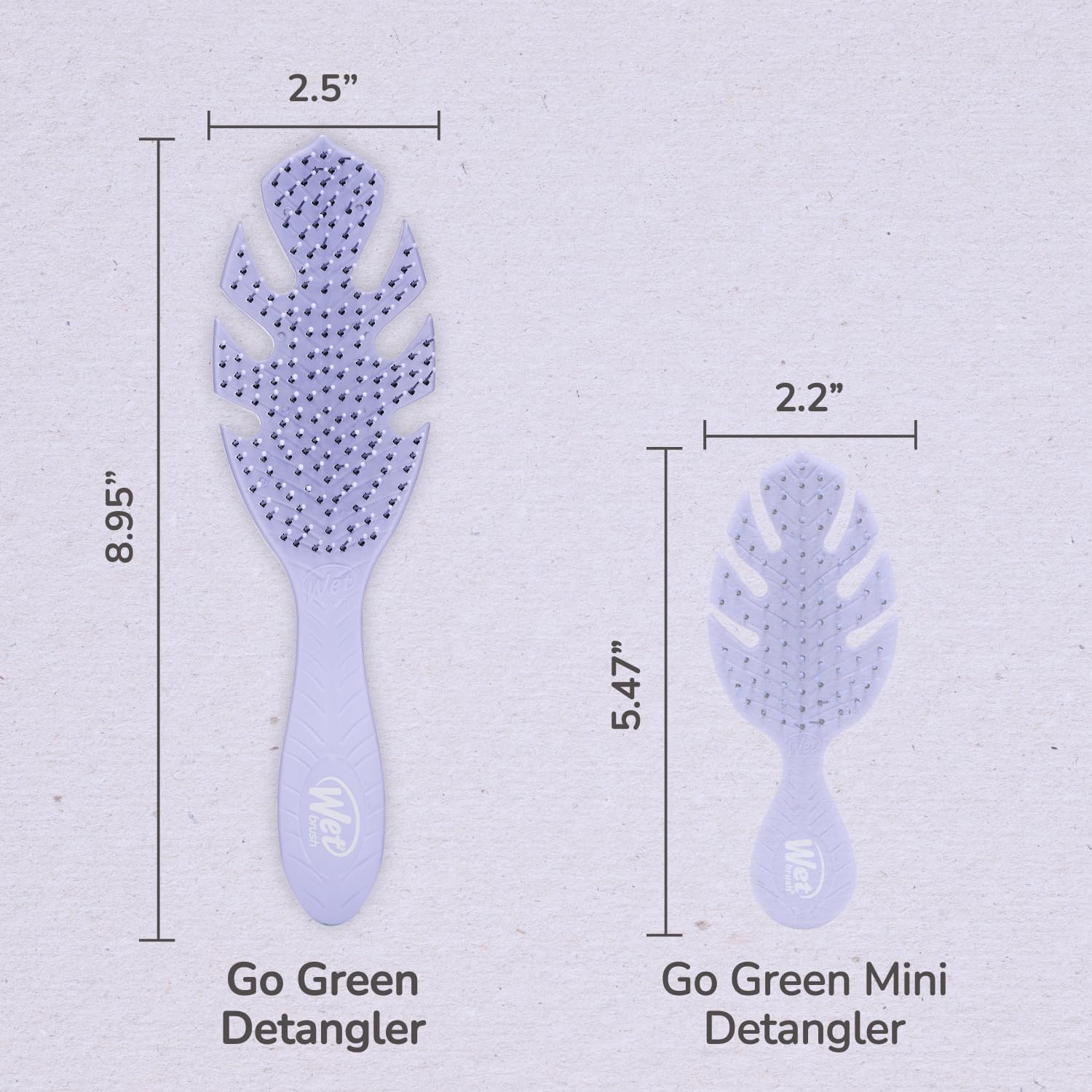 Wet Brush Go Green Detangler Purple IntelliFlex bristles in action