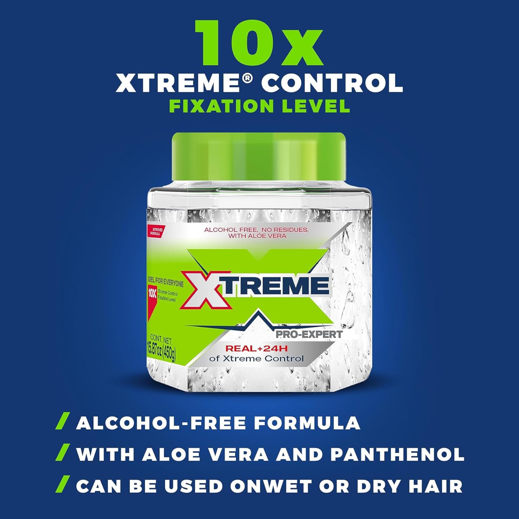 Wetline Xtreme Pro-Expert styled-hair with lasting hold.
