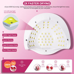 WEVILI 63-bead top design delivers even curing across nails