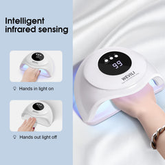 WEVILI 72W UV nail lamp LCD display for clear timing