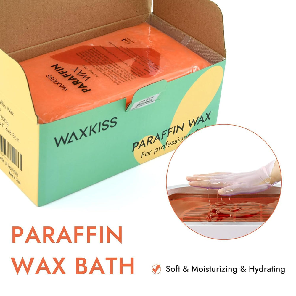 Melt setup for paraffin wax with WeWax blocks and a warm dipping routine.