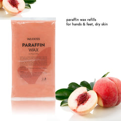 Peach-scent paraffin wax blocks from WeWax for at-home therapy.