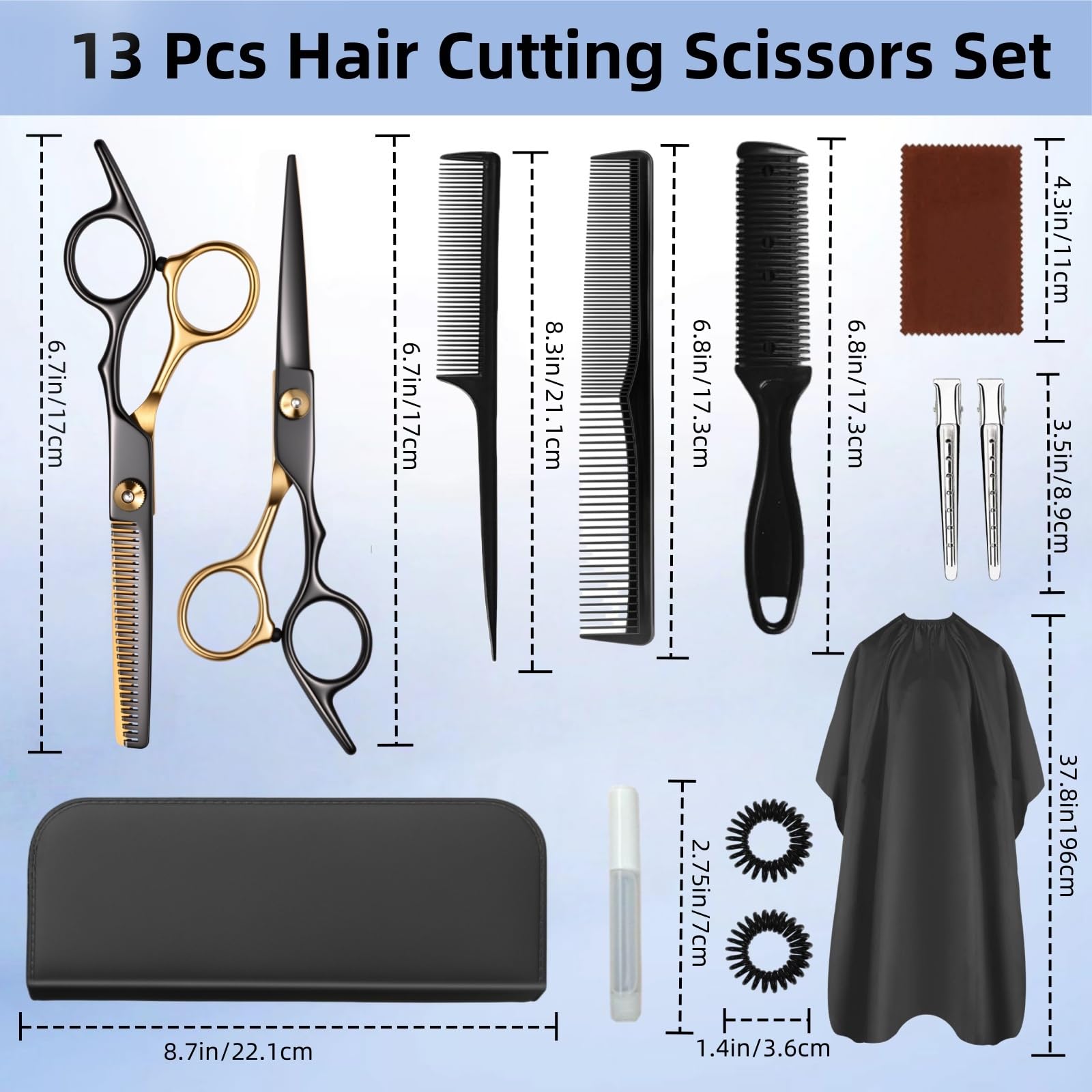 WFOEJEJ hair cutting scissors blade close-up highlights sharp, precise stainless steel cutting