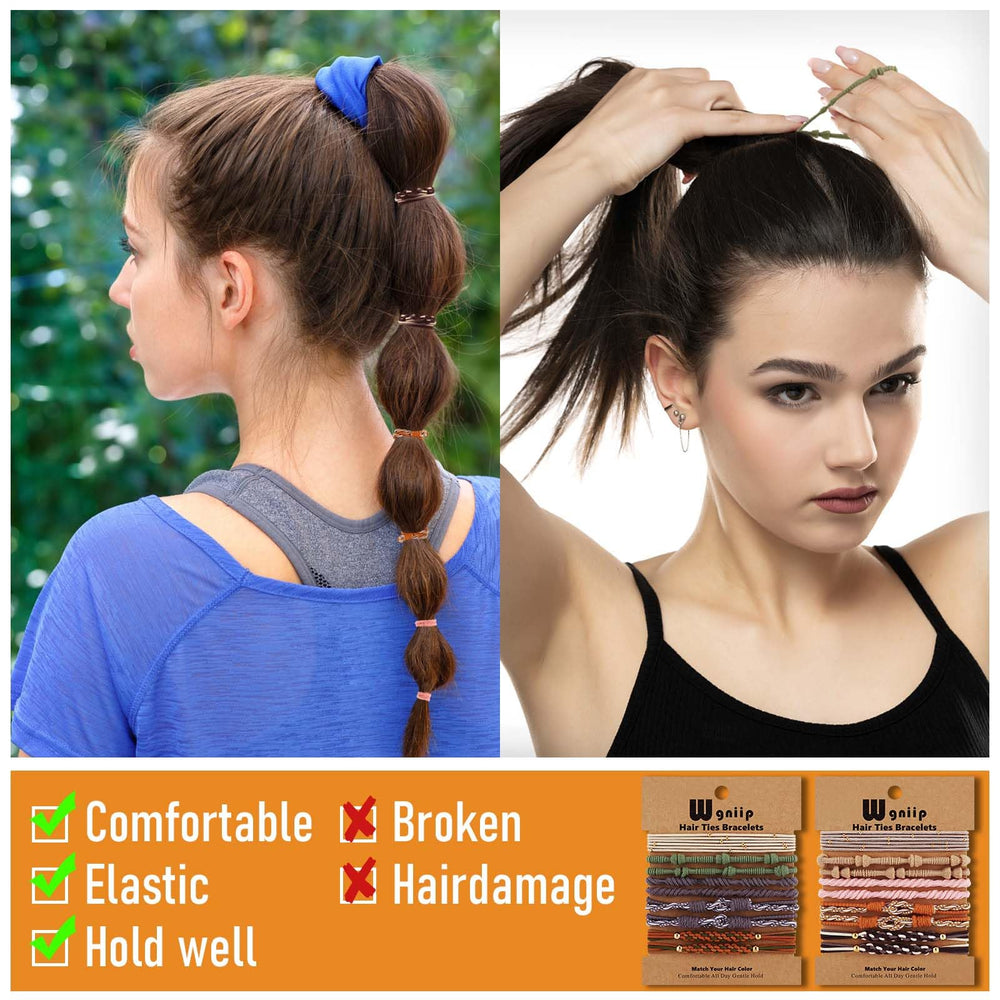 Coleteros Boho de Wgniip disponibles en diez colores para todo tipo de cabello.