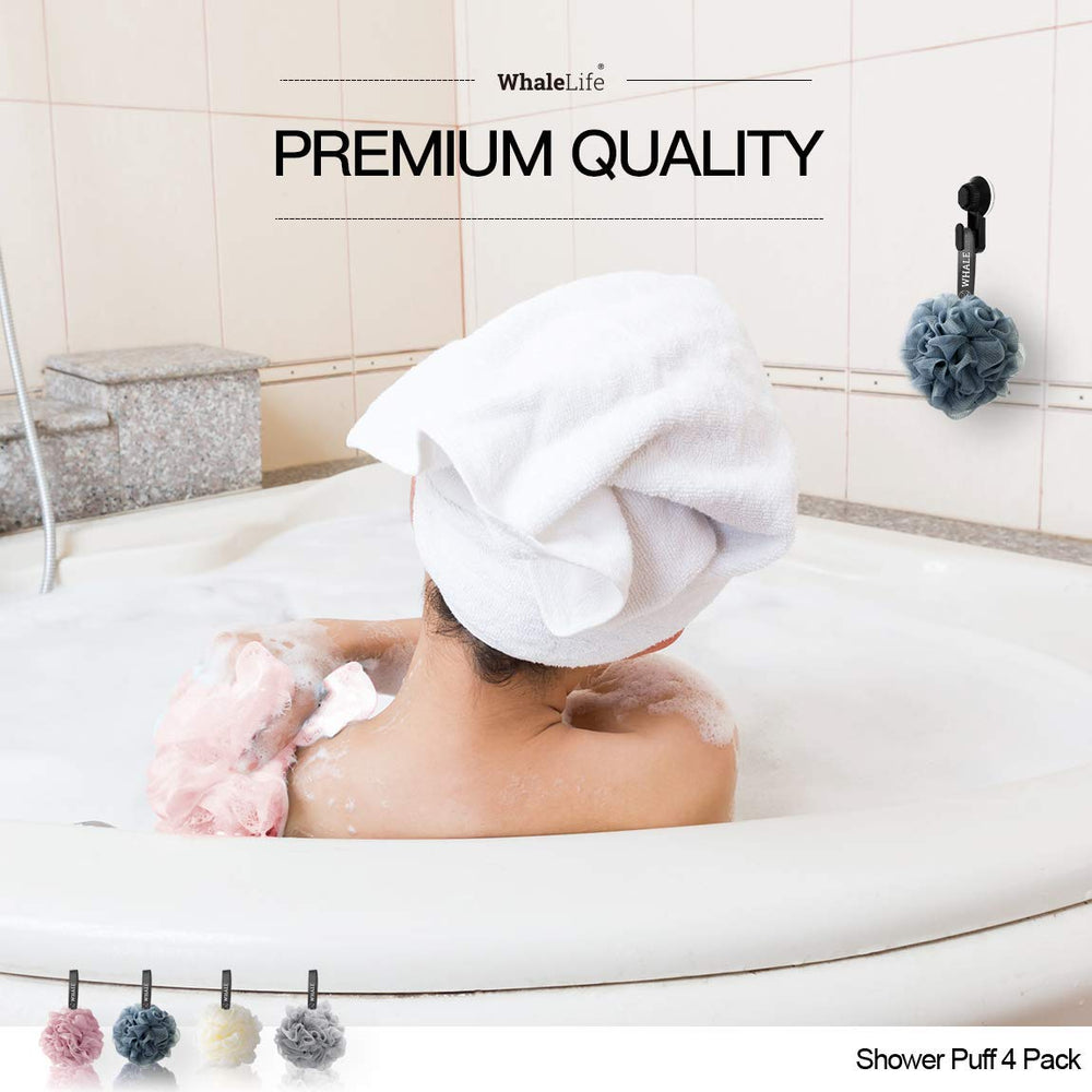WhaleLife esponja lufa ducha espuma densa y 60 g para ducha cómoda