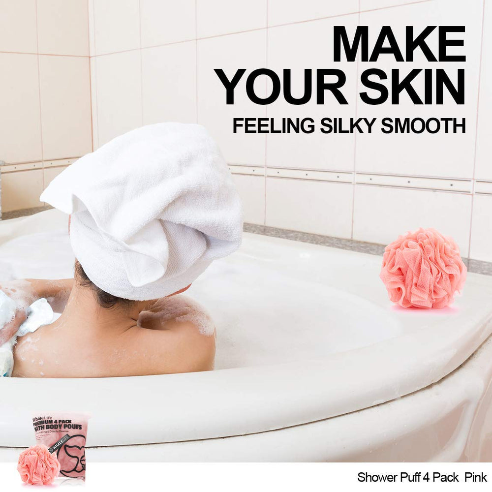 WhaleLife limpieza suave con esponja baño rosa, ideal para jabones.