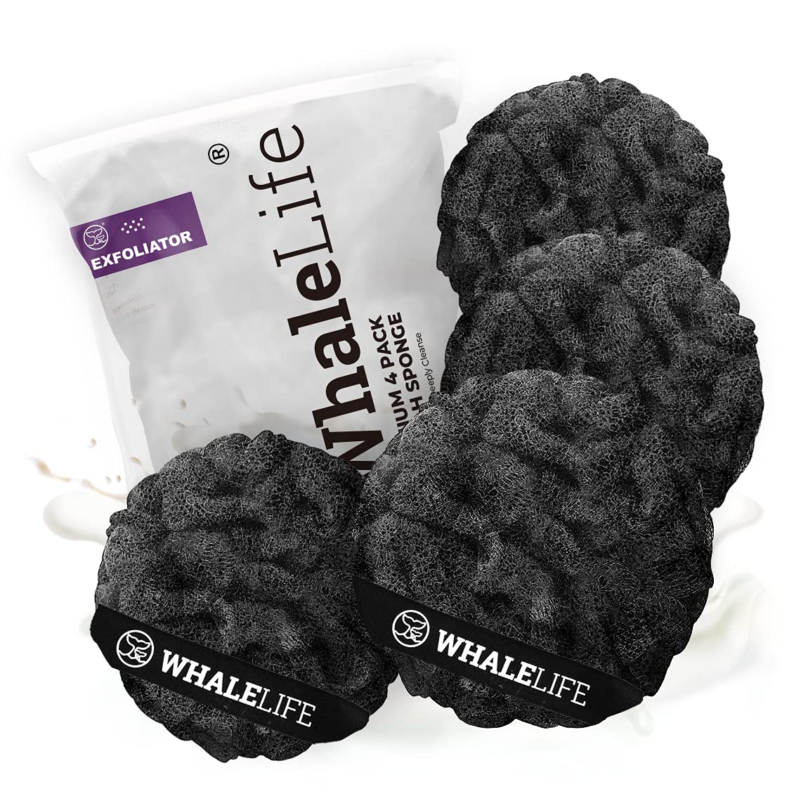 Esponja WhaleLife con doble capa externa para exfoliar la piel.