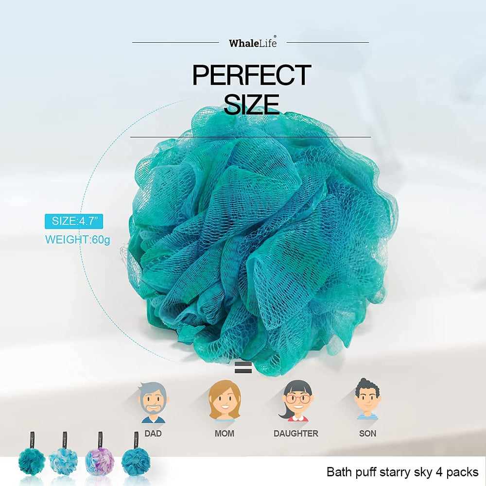 WhaleLife lufa azul de 60 g, combinación de densidad y durabilidad