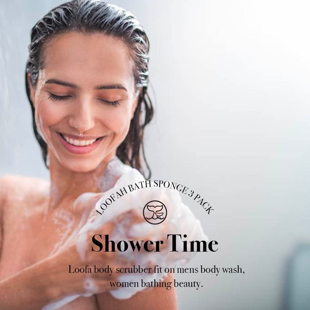 WhaleLife lufa de baño lavado fácil: se enjuaga y seca rápidamente.