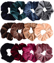 Whaline velvet scrunchies with 11 cm outer diameter for gentle, secure hold.