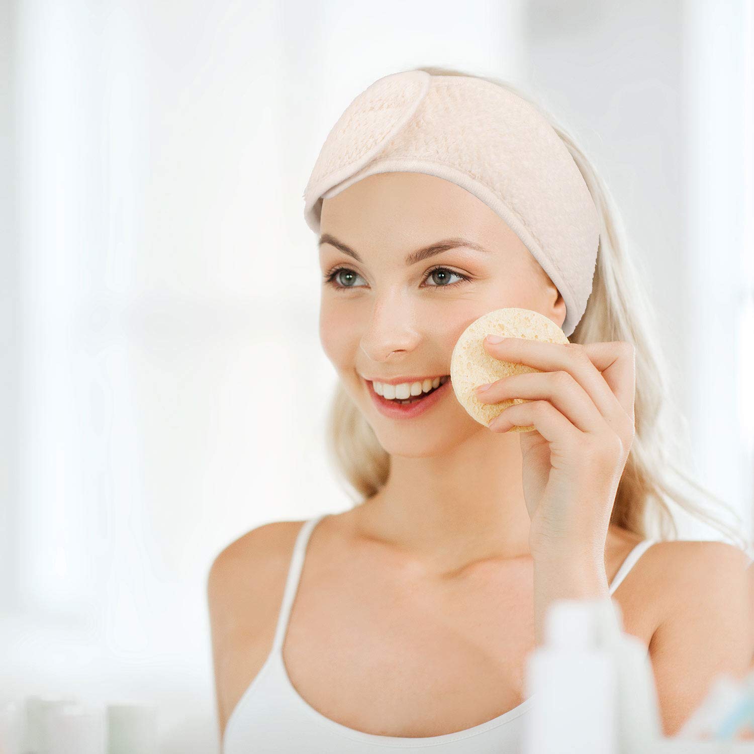 Whaline banda facial spa uso diario para viaje y yoga, mantiene el cabello recogido.