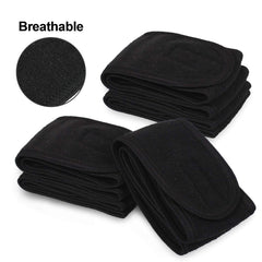 Whaline absorbent headband in gym setting absorbing sweat.