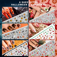 Whaline pegatinas Invierno Navidad con copos de nieve para looks.