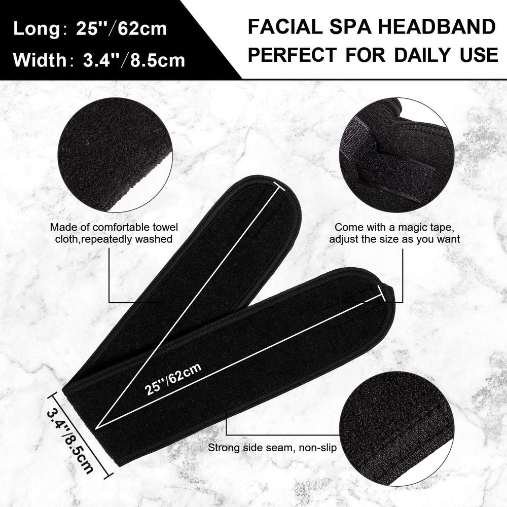Whaline black headband side view highlights flexible fit for routines.