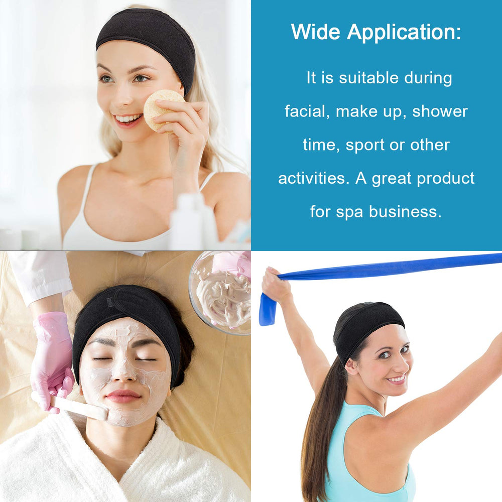 Whaline spa headband keeps hair neat during facial sessions.