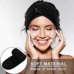 Close-up of terry fabric shows softness and absorbency for makeup prep.