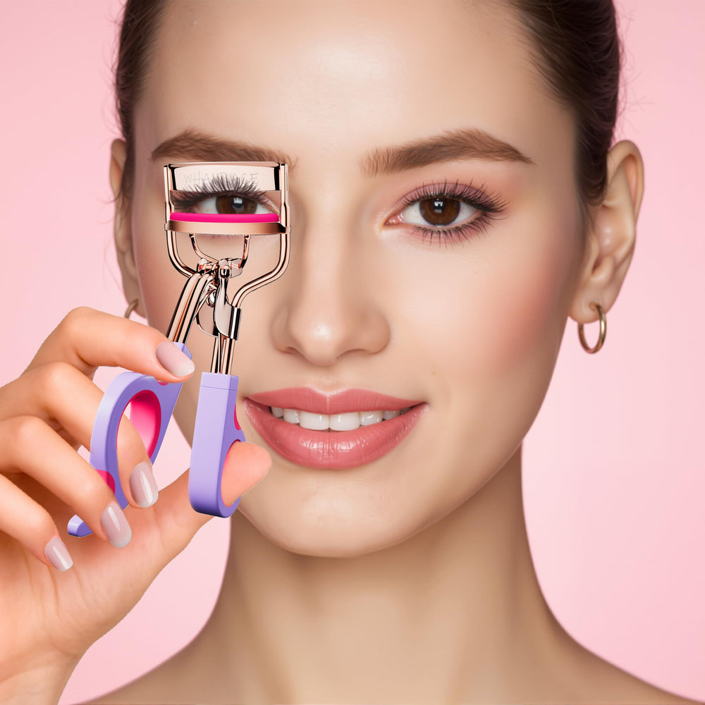 Whalrace eyelash curler clip storage, transparent case keeps tools organized